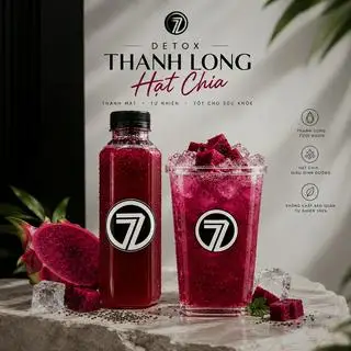 Hình ảnh Detox Thanh Long Hạt Chia (Có Đá)