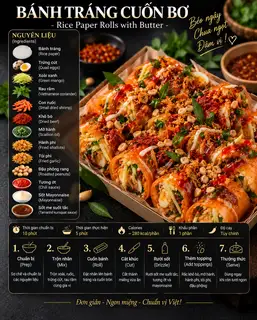 Hình ảnh Bánh tráng cuốn bơ