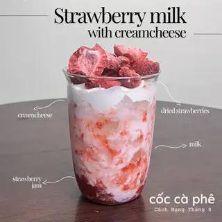 Hình ảnh Sữa dâu sấy kem cheese