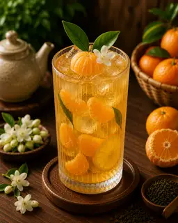 Hình ảnh Trà Nhài Quýt Thơm