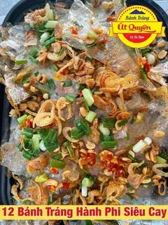 Hình ảnh bánh tráng trộn mỡ hành tóp mỡ 