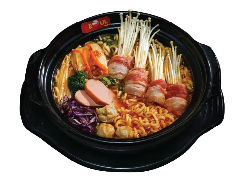 Hình ảnh Mì Kim Chi Bò Mỹ Cuộn Nấm