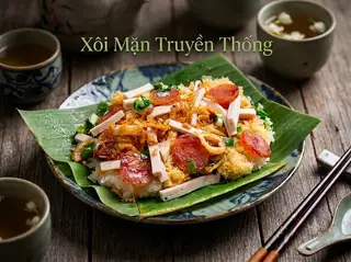 Xôi mặn truyền thống - 49.000 ₫ tại Xôi mặn Minh Nhật - Phan Huy Ích