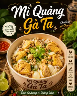 Mì Quảng Gà ta - 44.250 ₫ tại Mì Quảng Trâm - Đường 19 Chung Cư Mỹ An
