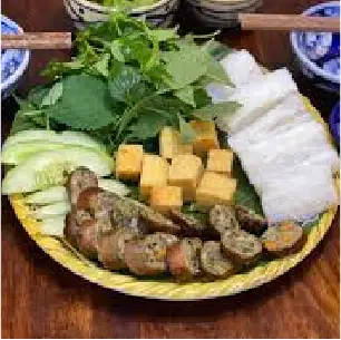Hình ảnh bún đậu lòng dồi +1 trà sâm dứa 