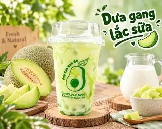 Hình ảnh Trà Dưa Gang Lắc Sữa