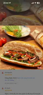 Bánh mì thịt nướng nước sốt đặc biệt - 35.000 ₫ tại Bánh Mì Hà Nội Tuấn Béo - Trần Quang Diệu