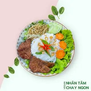 Bún bì thịt nướng thuần chay - 55.000 ₫ tại Quán Chay Nhân Tâm - Tôn Đản