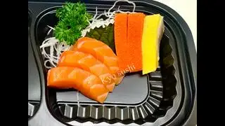 Hình ảnh Sashimi Cá hồi 3m + cá trích 3 miếng màu ngẫu nhiên 