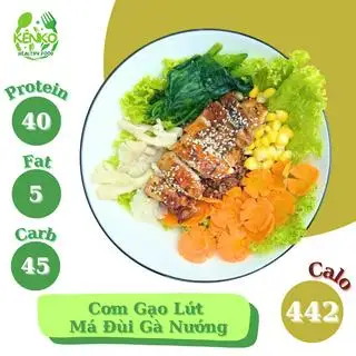 Cơm Gạo Lứt Má Đùi Gà Sốt Teriyaki - 80.000 ₫ tại Kenko Healthy Food - Lê Văn Sỹ