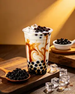 Hình ảnh Sữa tươi trân châu đường đen