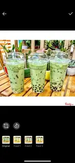 Hình ảnh Trà sữa bạc hà size L full toping