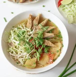 Hình ảnh Bún chả cá chiên - chả cá hấp
