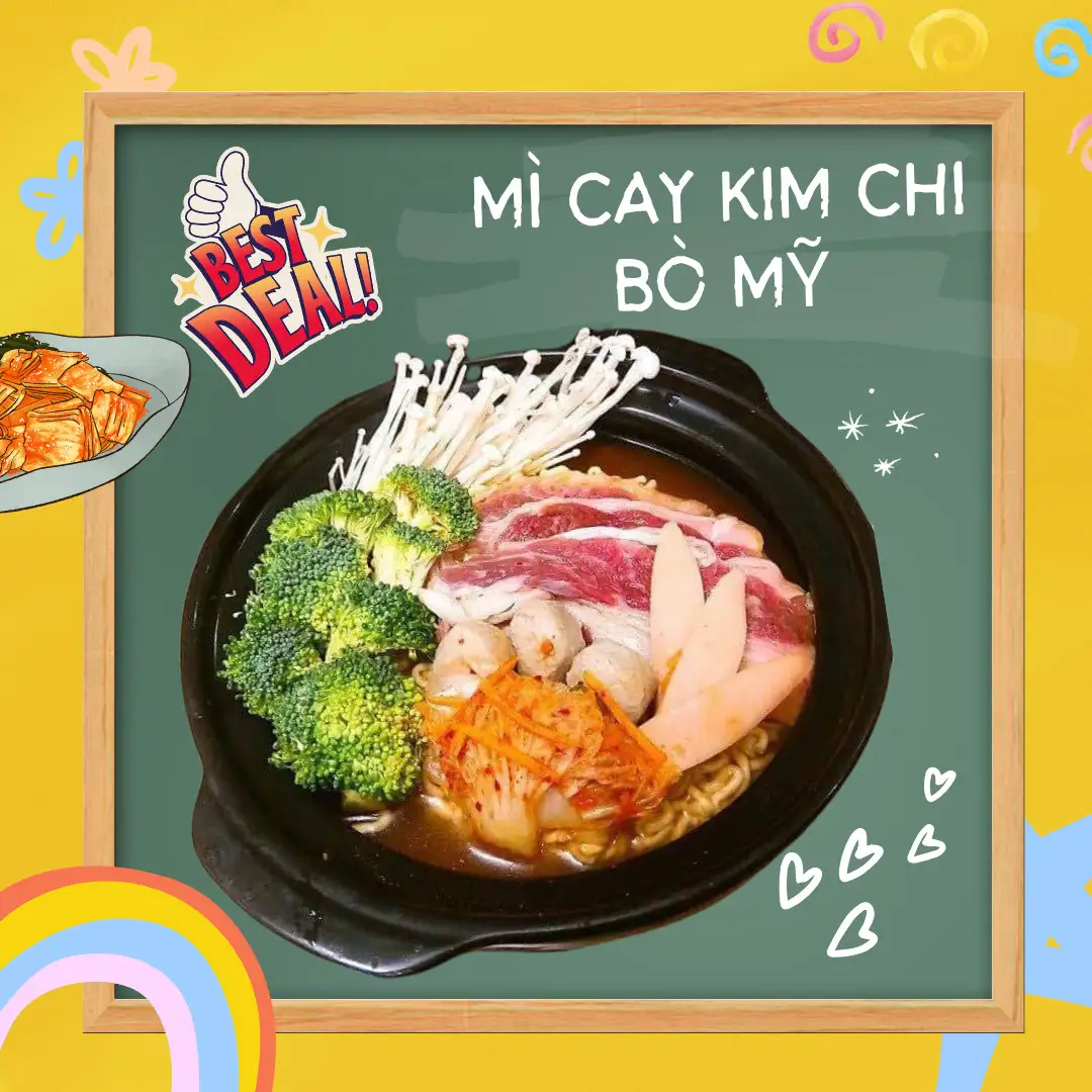 Mì Cay Ba Chỉ Bò Mỹ - 매운라면과 미국산 소삼겹살 - 71.968 ₫ tại Ăn Vặt Bé Cá - Trà Sữa & Mỳ Cay - Phan Văn Trị