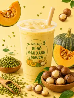 Hình ảnh Bí đỏ đậu nành macca