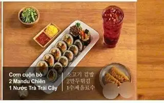 combo8.  kimbapbo + 2 há cảo+ 1 soda việt quất - 119.000 ₫ tại MUKJA - Đồ Ăn Hàn Quốc, Mỳ Cay & Café - Cửu Long