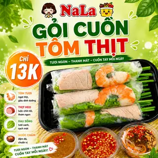 Gỏi cuốn tôm thịt - 13.000 ₫ tại Bún Nước Tương, Gỏi Cuốn & Nước Ép Na La - Xô Viết Nghệ Tĩnh