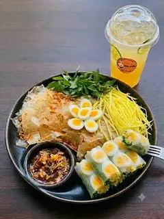 Hình ảnh Combo trộn cuốn đầy đủ kèm nước