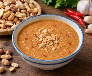 Hình ảnh 1 phần nước chấm đậu phộng thêm (cay)