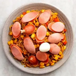 Hình ảnh Mì Trộn Indomie Xúc Xích