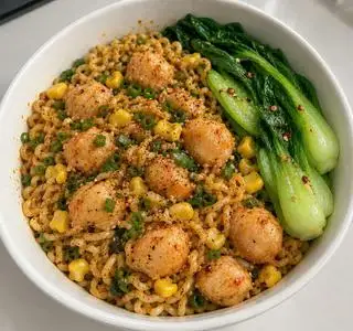 Hình ảnh Mì trộn tôm viên
