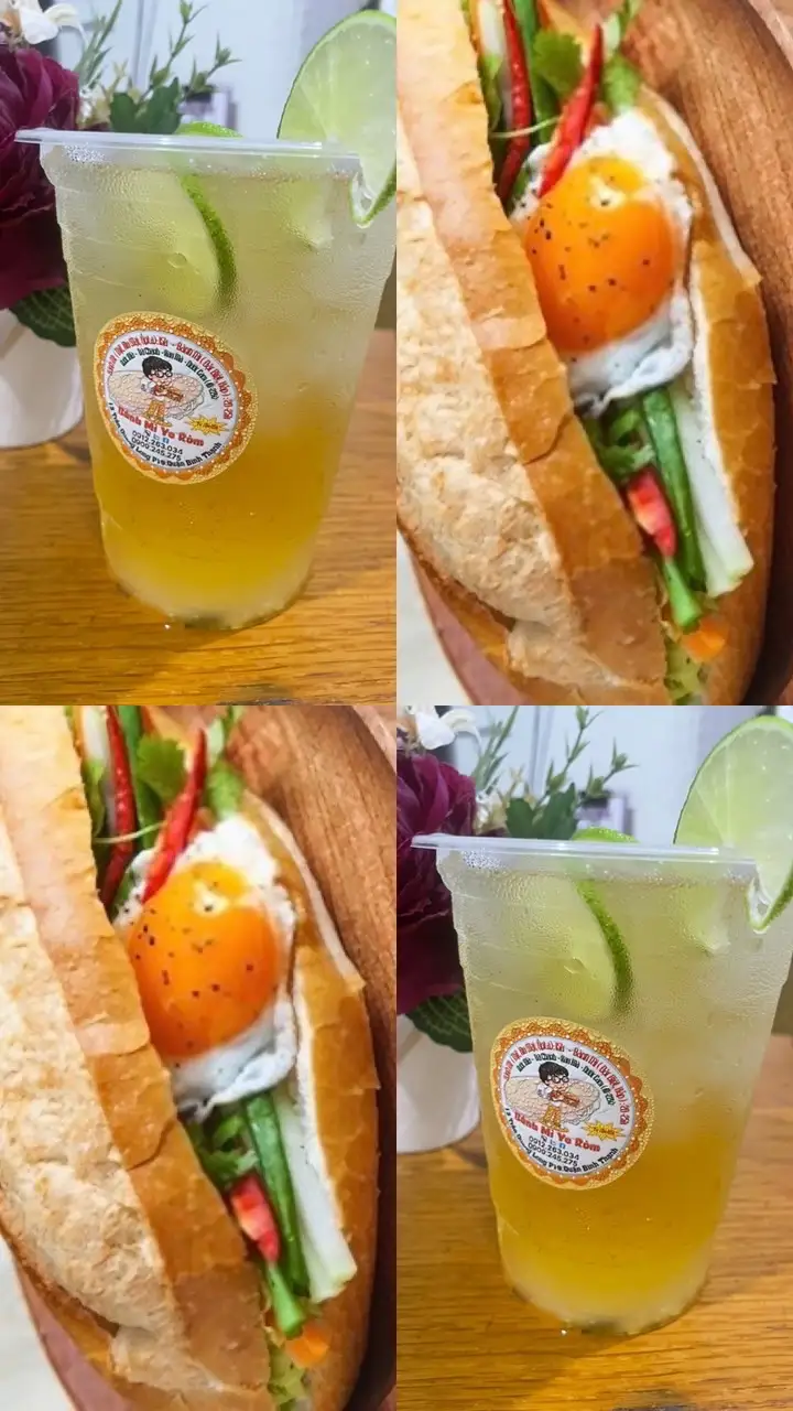 Combo  1 bánh mì đặc biệt + 1 trà chanh  - 42.000 ₫ tại Bánh Mì Yo Ròm - Phạm Viết Chánh 