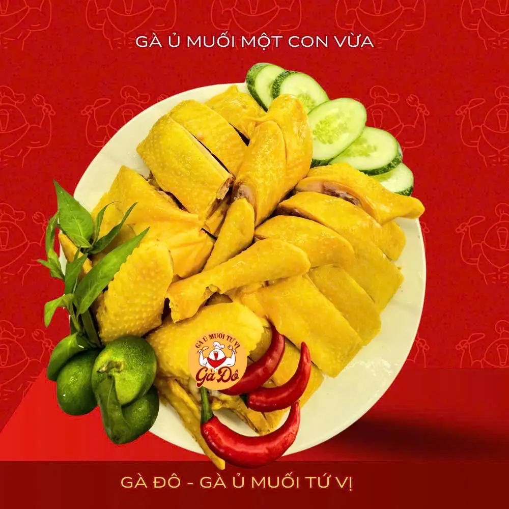 Gà ủ muối - Nguyên Con - free đồ chấm - 219.000 ₫ tại Gà Đô - Gà Ủ Muối Tứ Vị - Xóm Chiếu