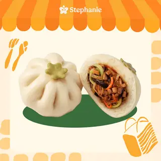 Hình ảnh Hộp 4 bánh bao nấm rau củ Stephanie - 320gr
