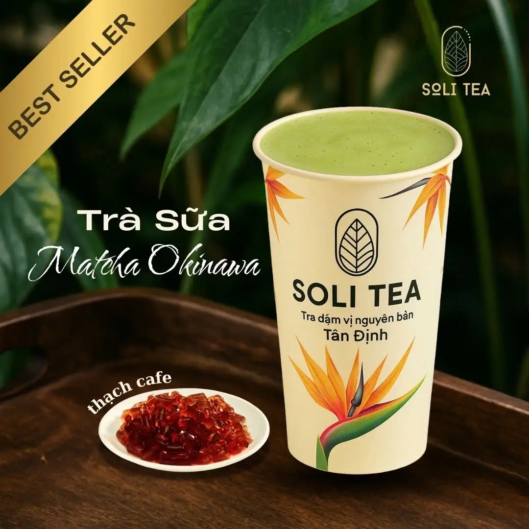 Trà Sữa Matcha Okinawa Size L (Must Try) - 40.000 ₫ tại Tiệm Trà Soli - 205 Hoàng Sa