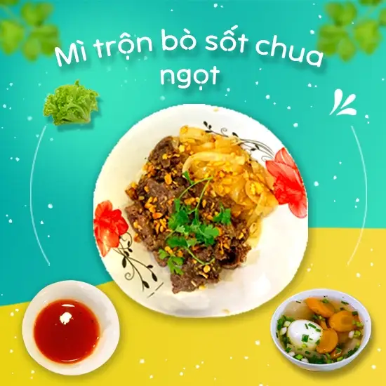 Mì trộn bò sốt chua cay ngọt - lớn - trứng lòng đào - 70.000 ₫ tại Mì Trộn Trứng Lòng Đào - Kỳ Đồng