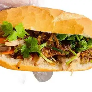 Hình ảnh bánh mì gà xé