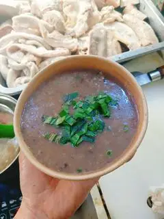 Hình ảnh Cháo Không - (Có tiết và nhân băm, hành mùi,tiêu )- không topping lòng