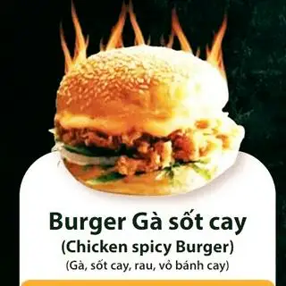 Hình ảnh Burger gà sốt cay - Chicken spicy burger