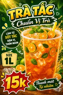 TRÀ TẮC ( sốt tắc thơm lừng) - 20.000 ₫ tại Trạm Ăn Vặt MonMon - Tráng Trộn Muối Gà, Trà Tắc & Trà Sữa - Trần Văn Hoàng