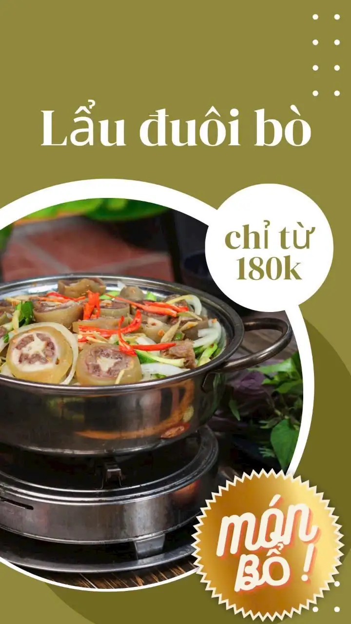 Lẩu Đuôi Bò Hầm Thuốc Bắc ( 2 người )  - 319.000 ₫ tại Lẩu Bò Chú Tám - Trần Xuân Soạn