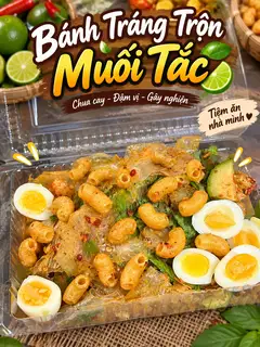 Hình ảnh Bánh tráng trộn muối tắc nui sấy giòn