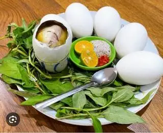 Hình ảnh hột vịt lộn luộc