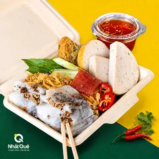 Bánh Cuốn Chả Full Topping Nhất Quê ( Có kèm nem, bánh tôm, chà bông) - 75.000 ₫ tại Bánh Cuốn Chả Lụa Dày Nhất Quê - Hoàng Diệu