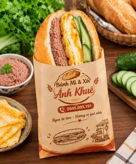 Hình ảnh Bánh Mì Pate Trứng Chiên
