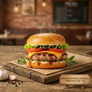 Hình ảnh Burger - nhân heo