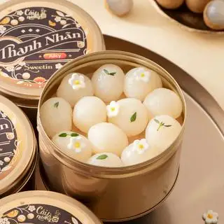 Hình ảnh Hộp Sweetin Petite - Thanh Nhãn Juicy (Bánh Hộp Thiếc Mousse Nhãn)