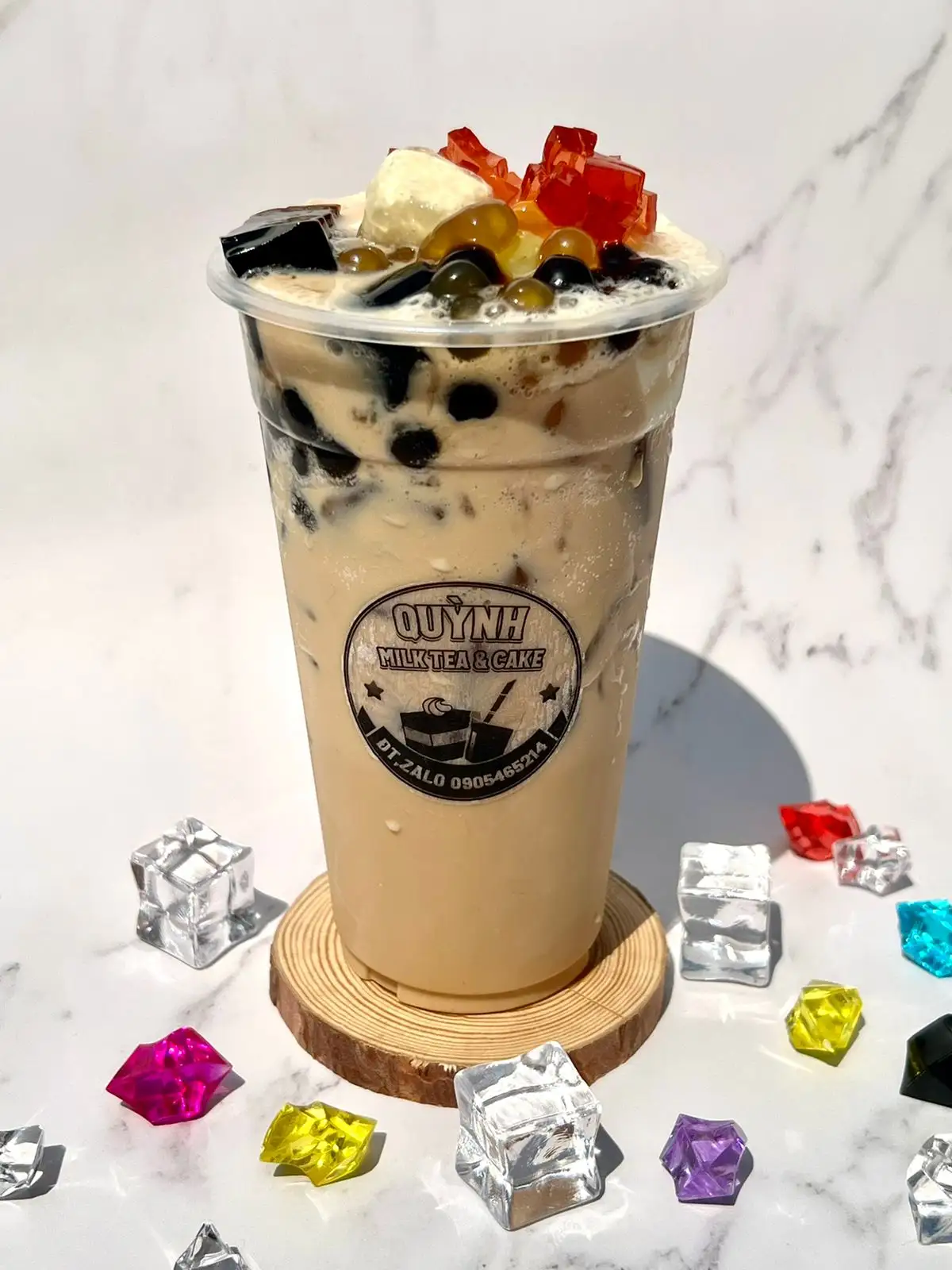 Trà sữa full topping - 37.000 ₫ tại Quỳnh Trà Sữa - Bánh Bông Lan Trứng Muối - Nguyễn Cảnh Chân