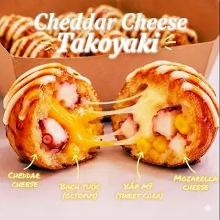 Hình ảnh Cheddar Cheese Takoyaki 8 viên ( Cheese mix )