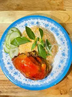 Hình ảnh cơm gà rô ti