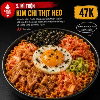 Hình ảnh Mì trộn kim chi thịt heo