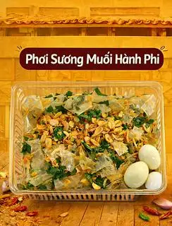 Hình ảnh Bánh Tráng Phơi Sương Trộn Muối Hành Phi