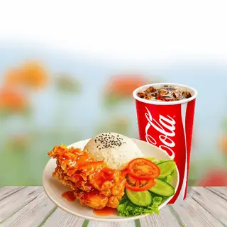 Hình ảnh Cơm gà sốt cay