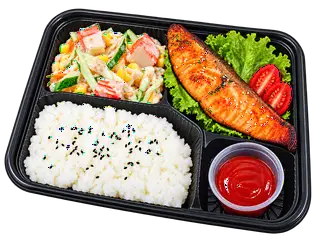 Hình ảnh Bento cá hồi nướng miso - salmon miso fried bento