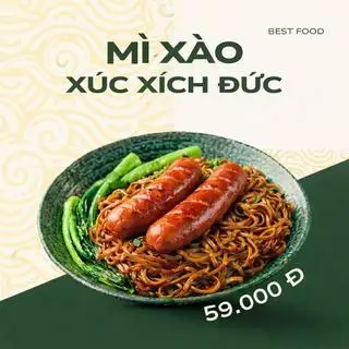 Mì xào 2 cây xúc xích - 45.000 ₫ tại Mì Xào Bò & Nui - Đệ Nhất - Tân Sơn Nhì