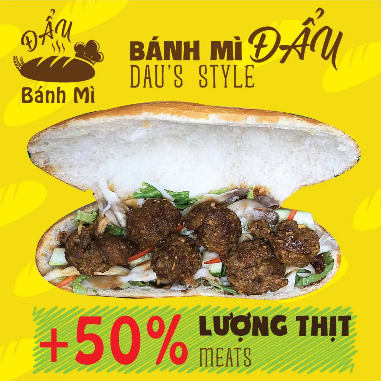 Bánh Mì Đẩu - 42.000 ₫ tại Đẩu – Bánh Mì Bò Nướng – An Dương Vương